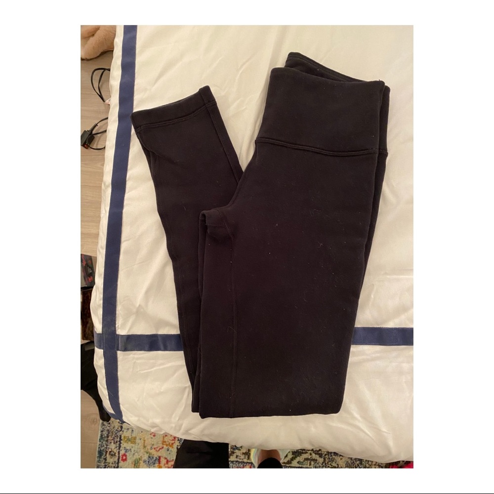 LULULEMON fleece lined leggings size 4